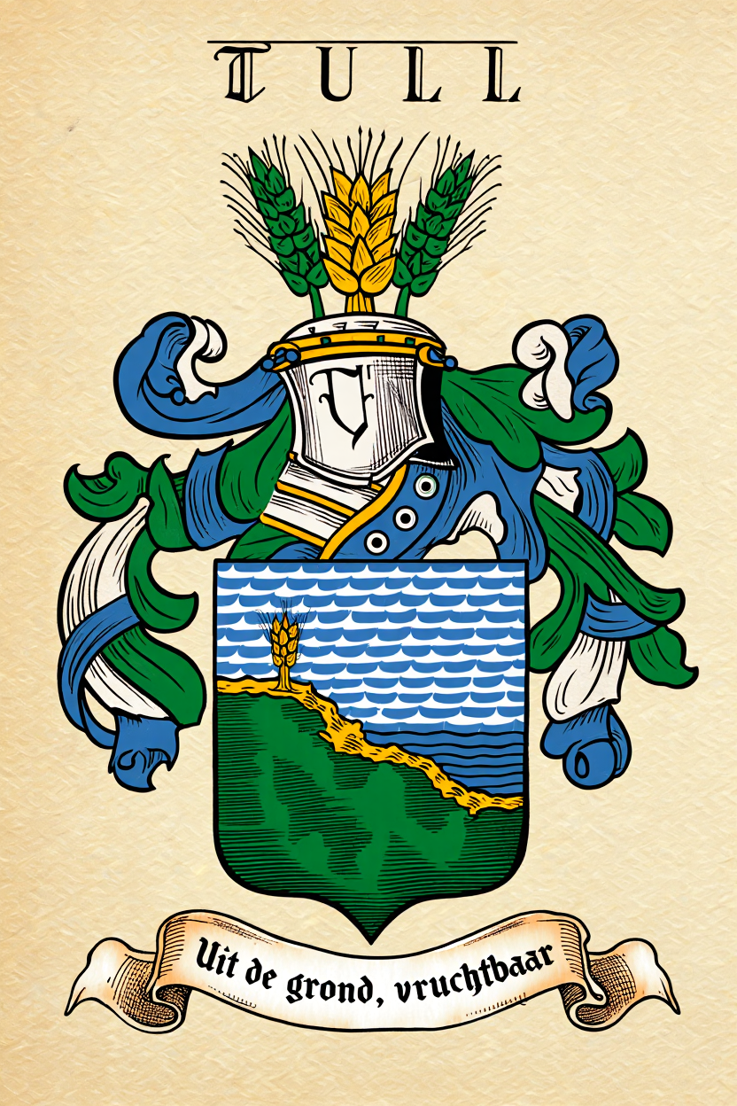Familiewapen van de achternaam TULL (vergrendeld)