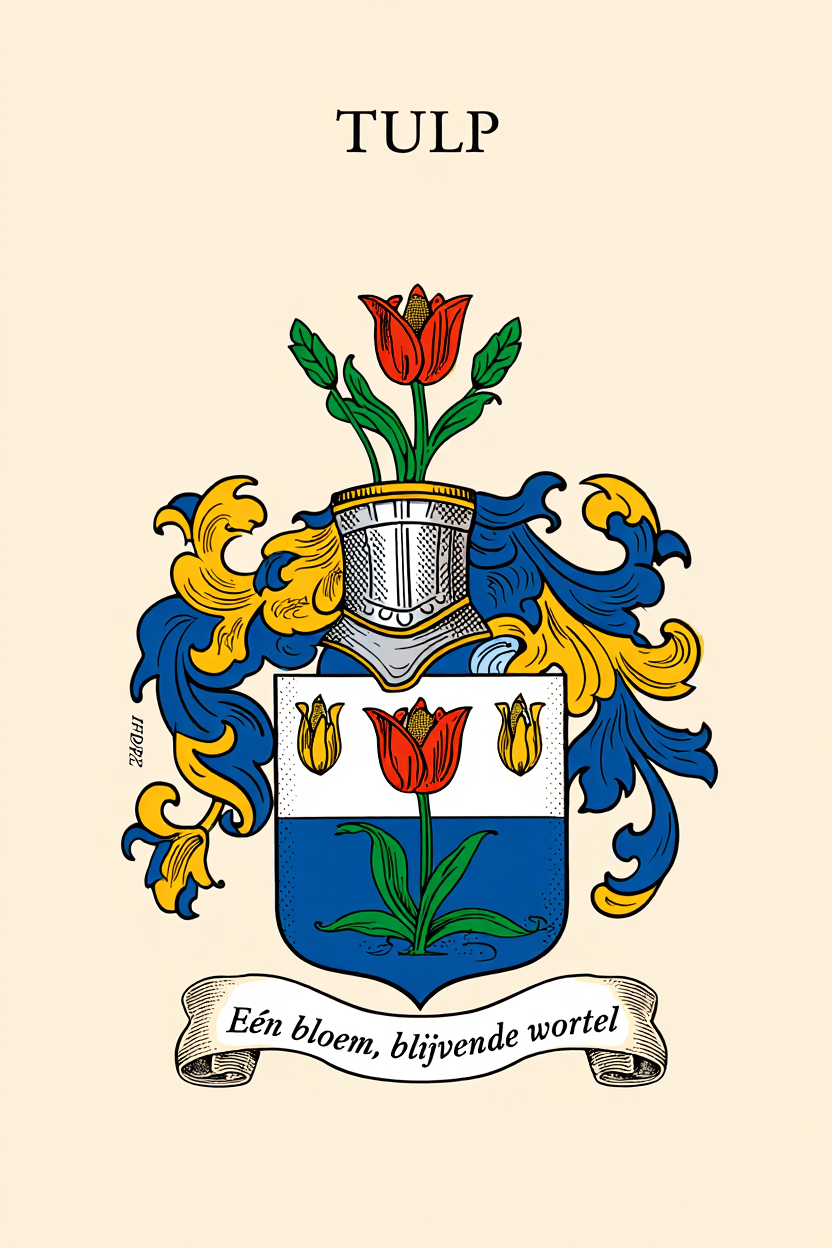 Familiewapen van de achternaam TULP (vergrendeld)