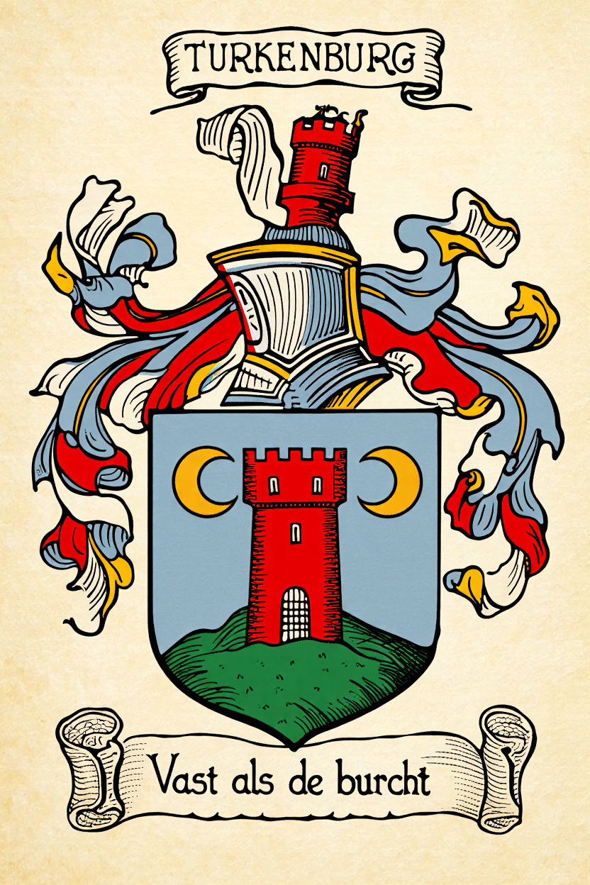 Familiewapen van de achternaam TURKENBURG (vergrendeld)