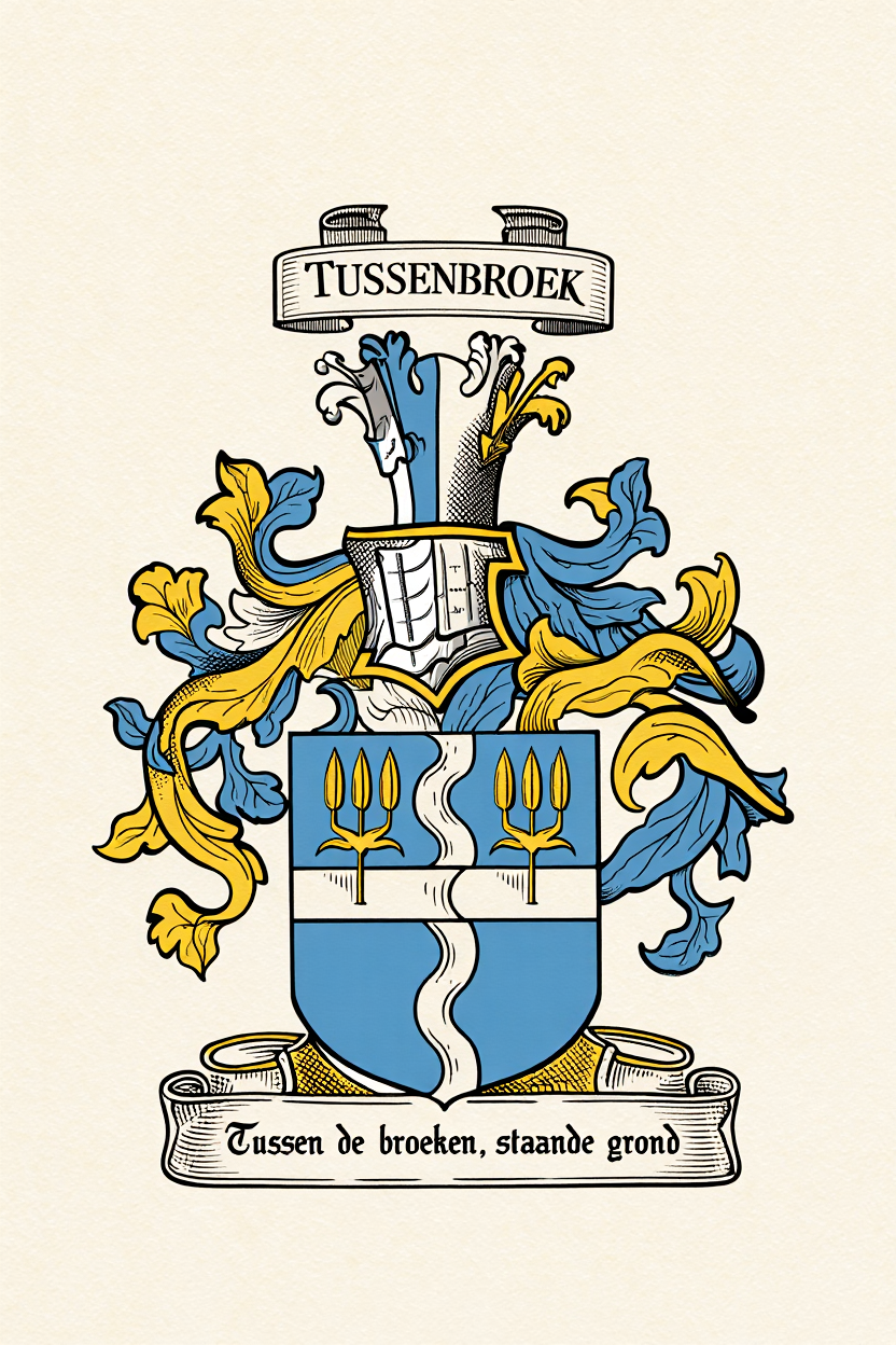 Familiewapen van de achternaam TUSSENBROEK (vergrendeld)
