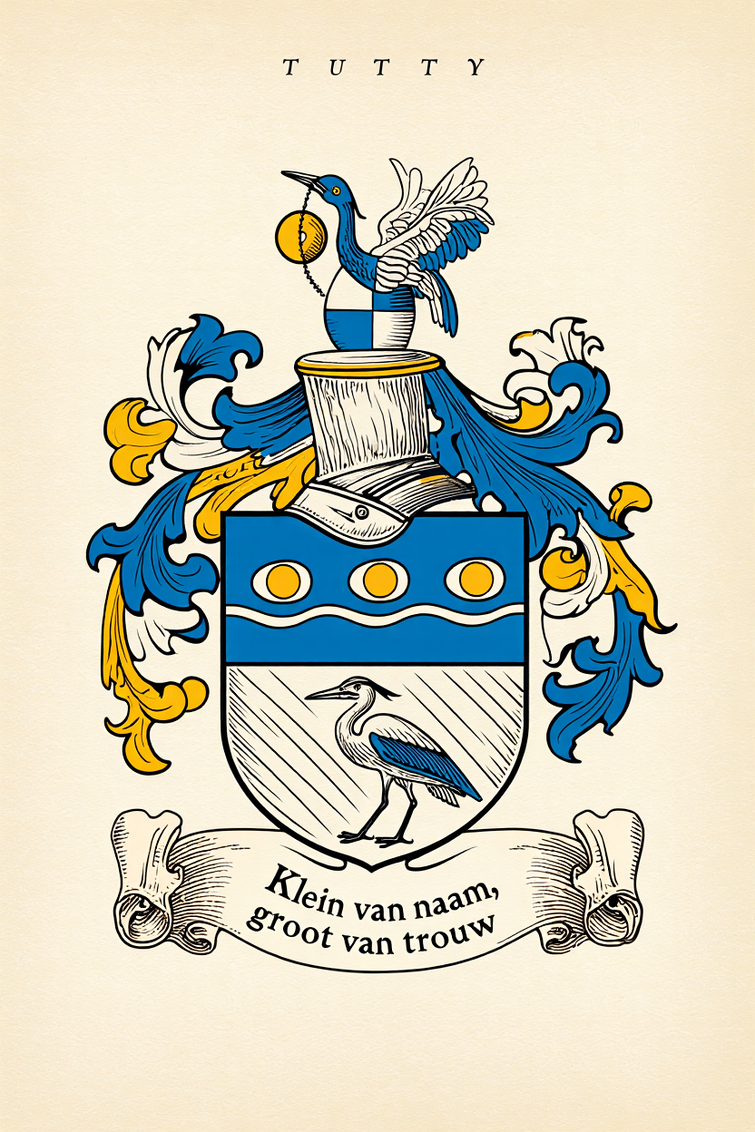 Familiewapen van de achternaam TUTTY (vergrendeld)