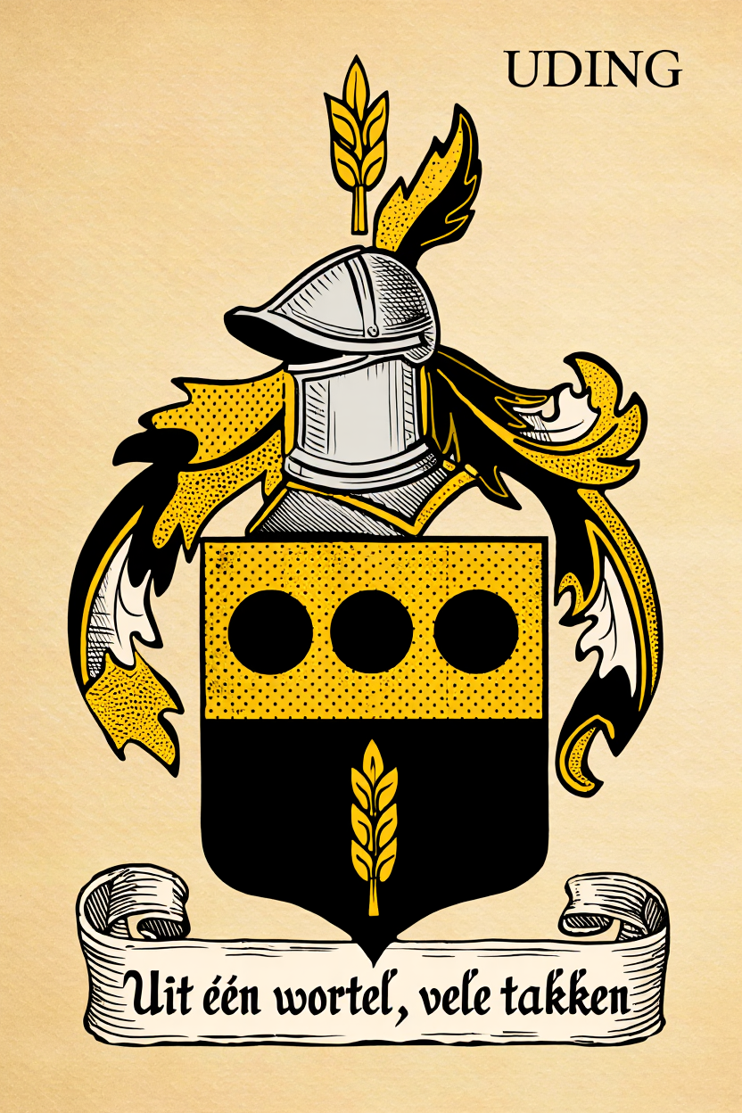Familiewapen van de achternaam UDING (vergrendeld)