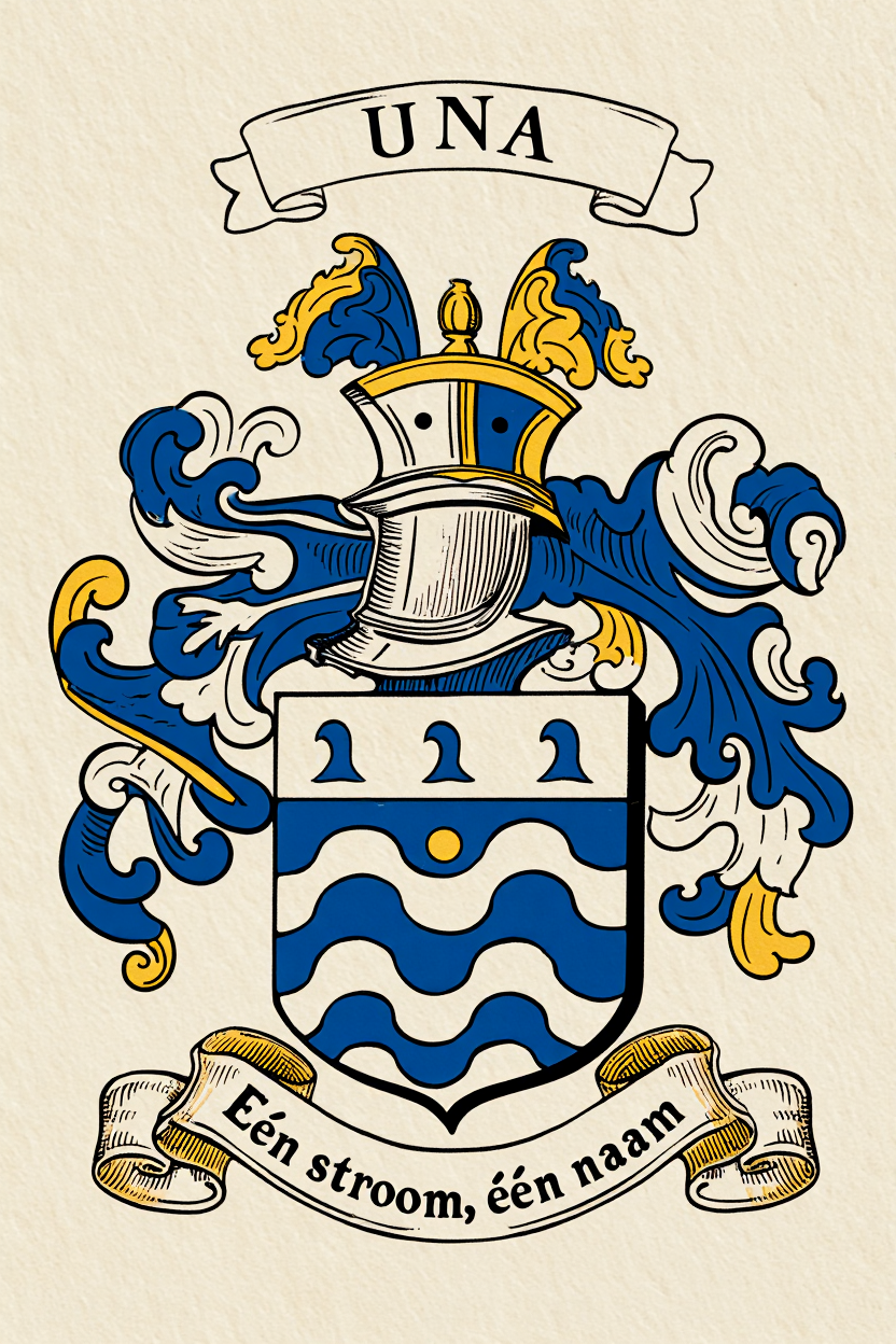 Familiewapen van de achternaam UNA (vergrendeld)