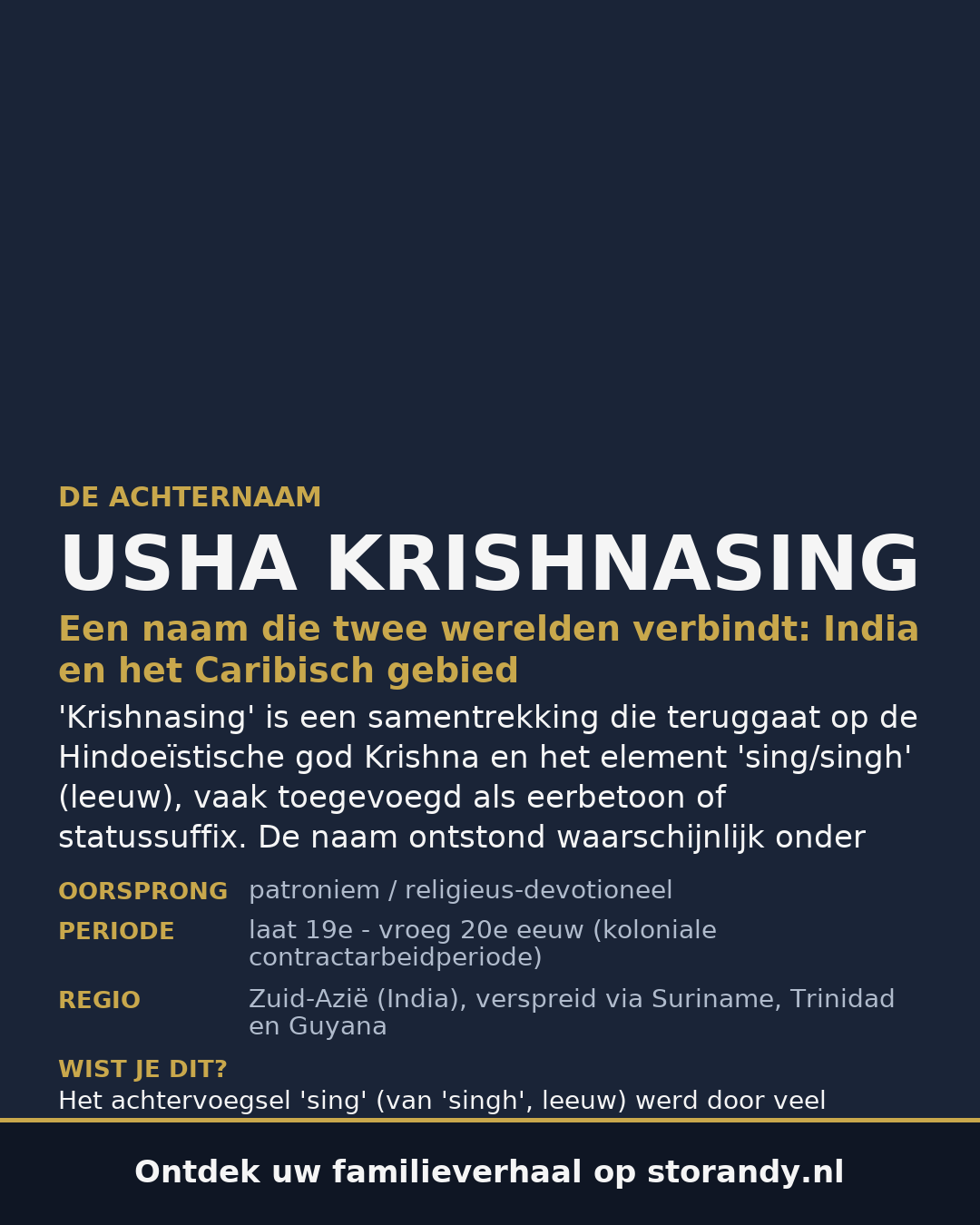 Familiewapen van de achternaam USHA KRISHNASING