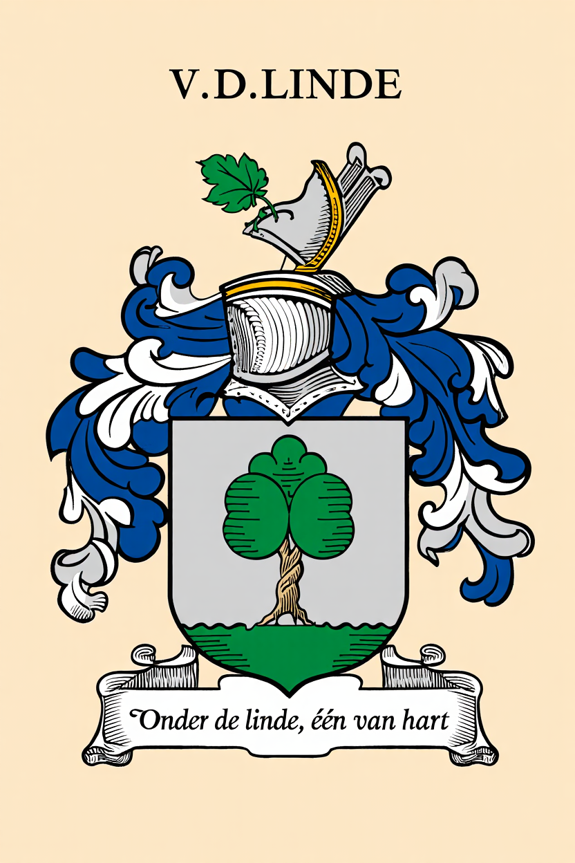 Familiewapen van de achternaam V.D.LINDE