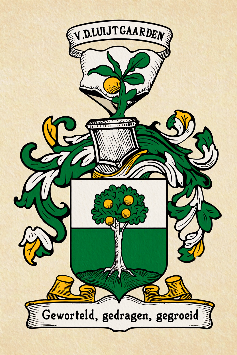 Familiewapen van de achternaam V.D.LUIJTGAARDEN (vergrendeld)