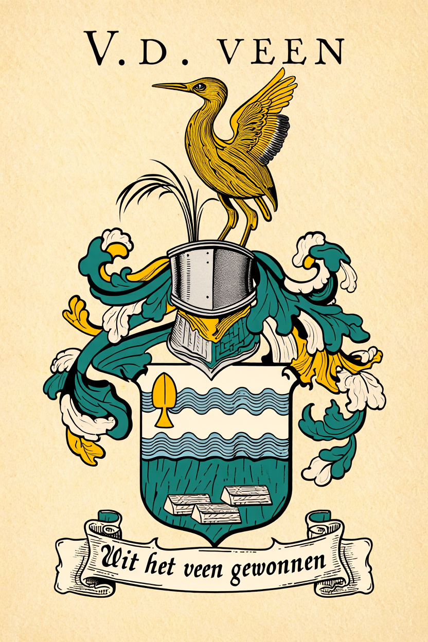 Familiewapen van de achternaam V.D. VEEN