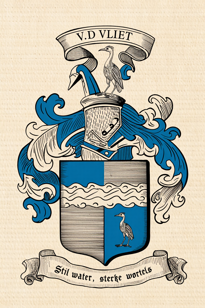Familiewapen van de achternaam V.D VLIET