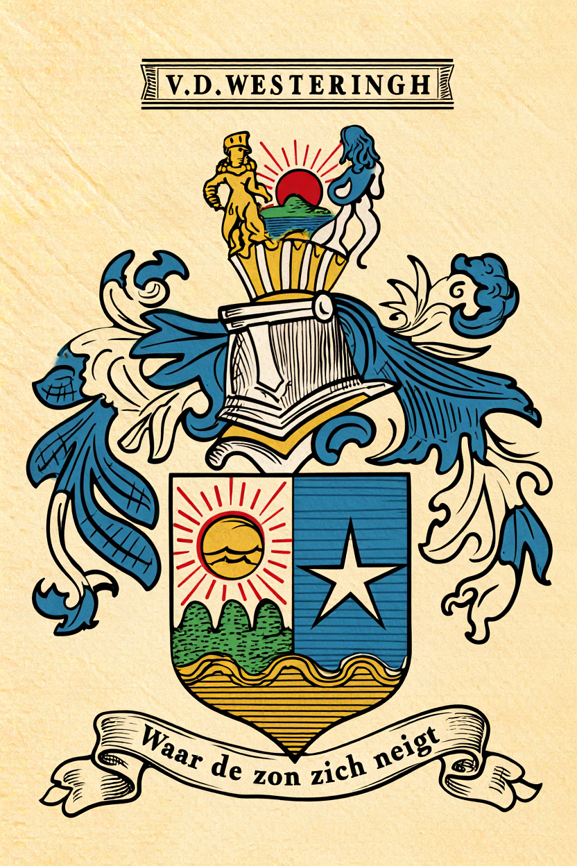Familiewapen van de achternaam V.D.WESTERINGH (vergrendeld)