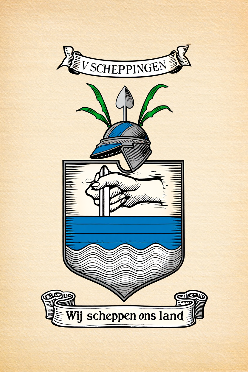 Familiewapen van de achternaam V SCHEPPINGEN (vergrendeld)