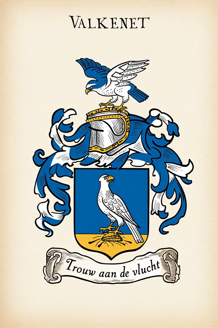 Familiewapen van de achternaam VALKENET