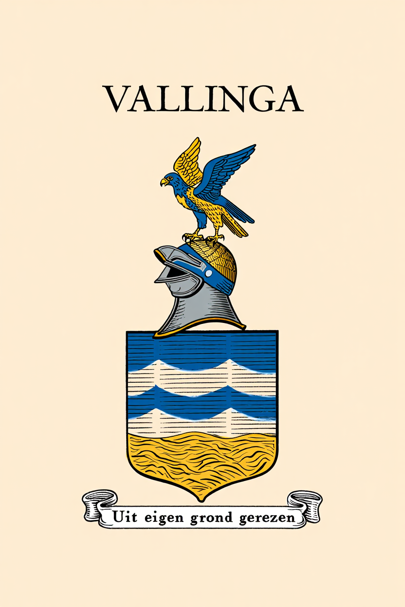 Familiewapen van de achternaam VALLINGA (vergrendeld)