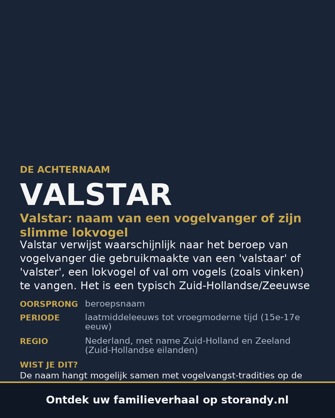 Familiewapen van de achternaam VALSTAR