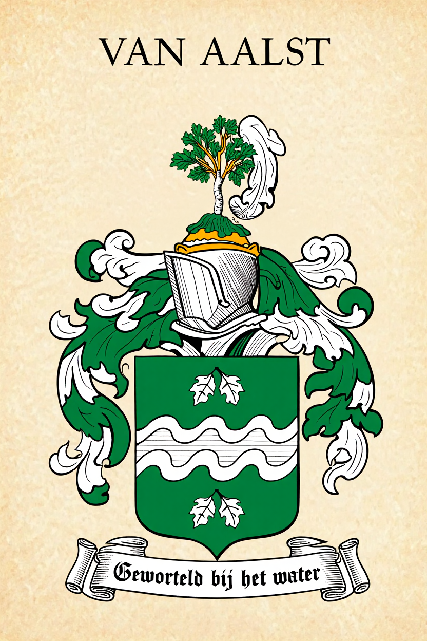 Familiewapen van de achternaam VAN AALST