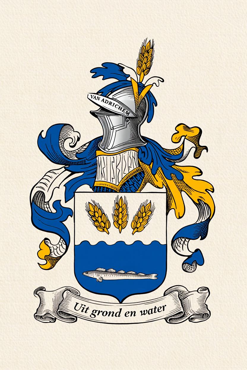 Familiewapen van de achternaam VAN ADRICHEM
