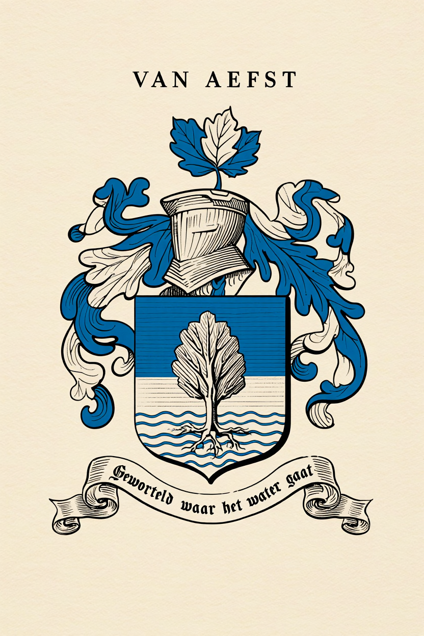 Familiewapen van de achternaam VAN AEFST (vergrendeld)