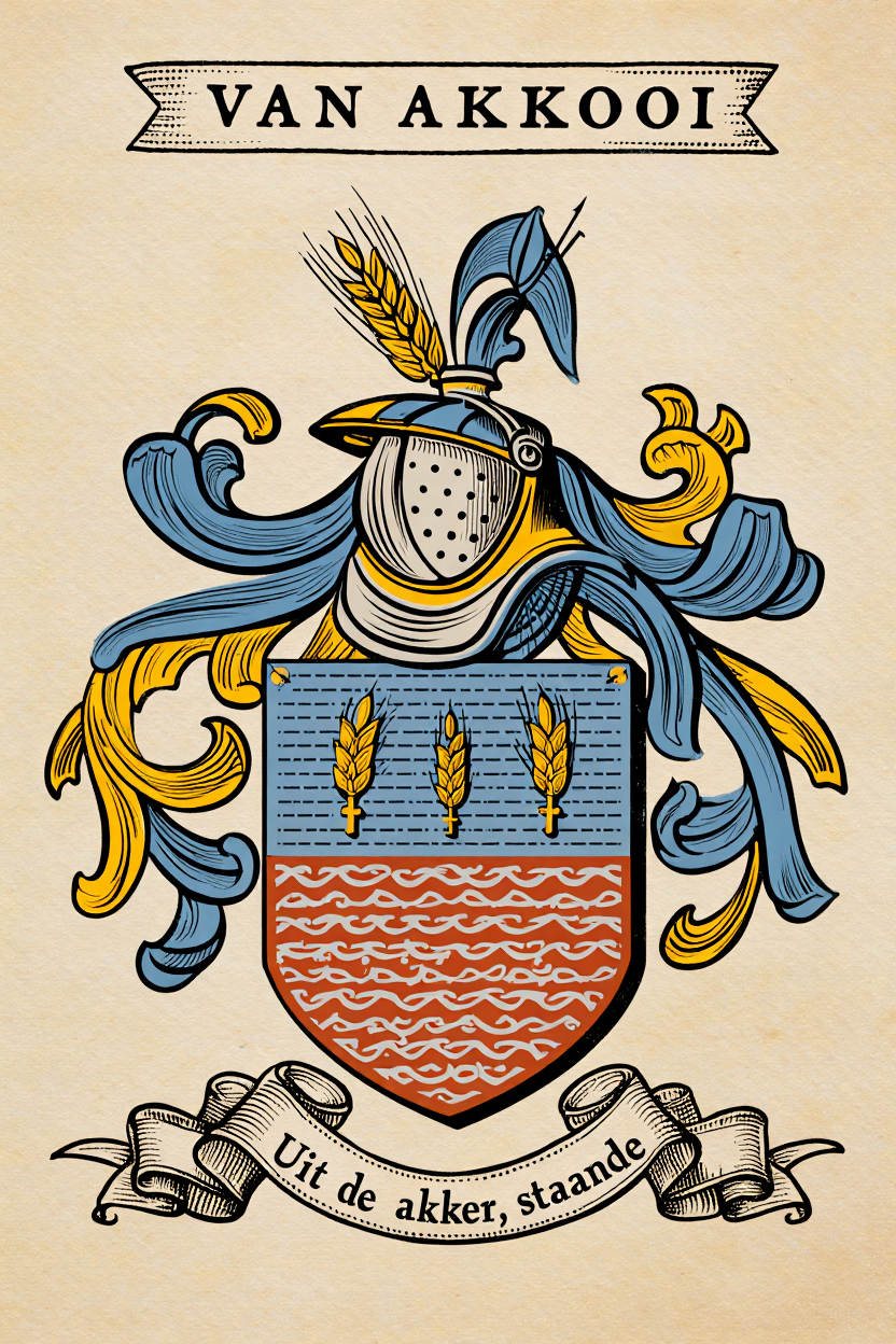 Familiewapen van de achternaam VAN AKKOOI