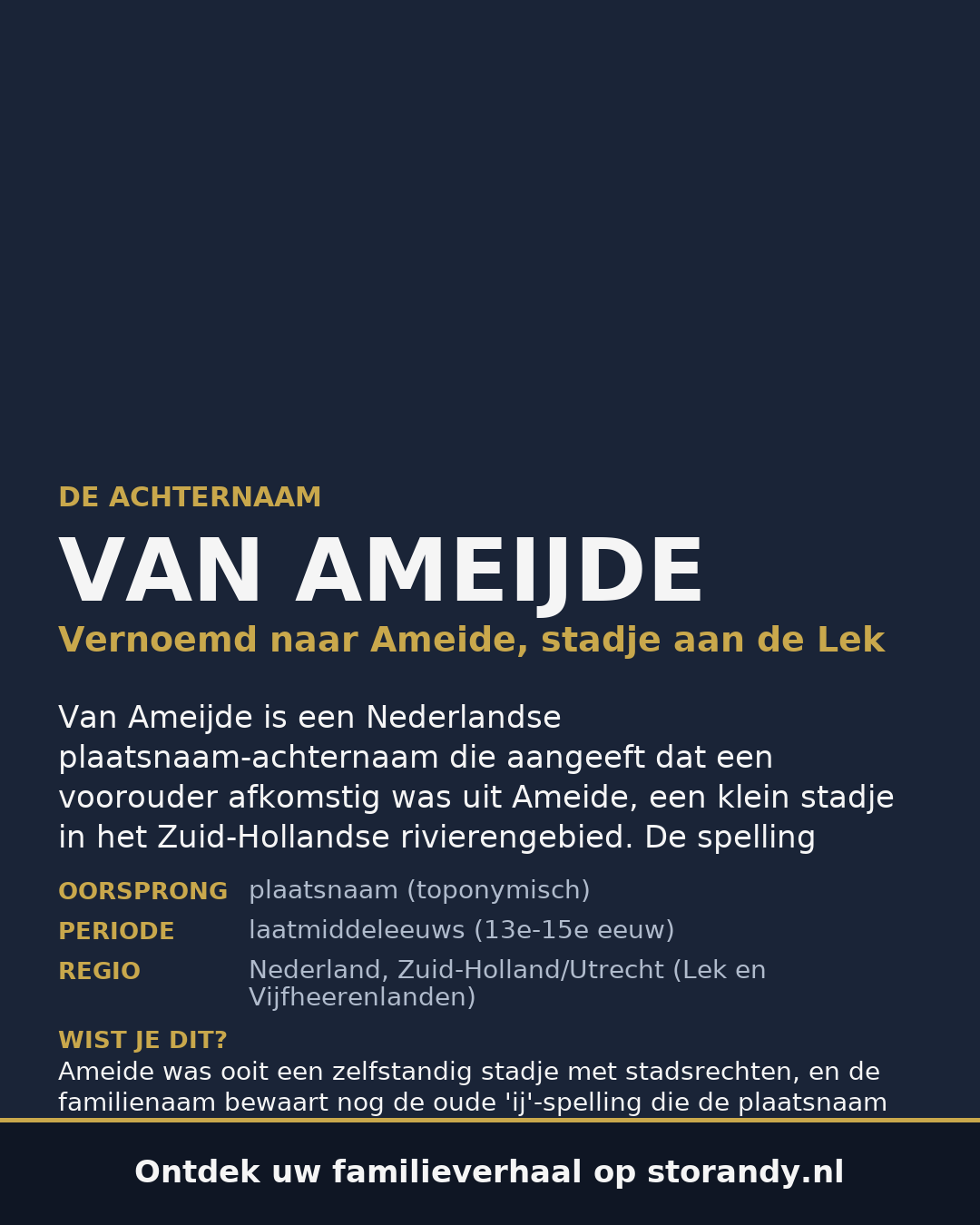 Familiewapen van de achternaam VAN AMEIJDE