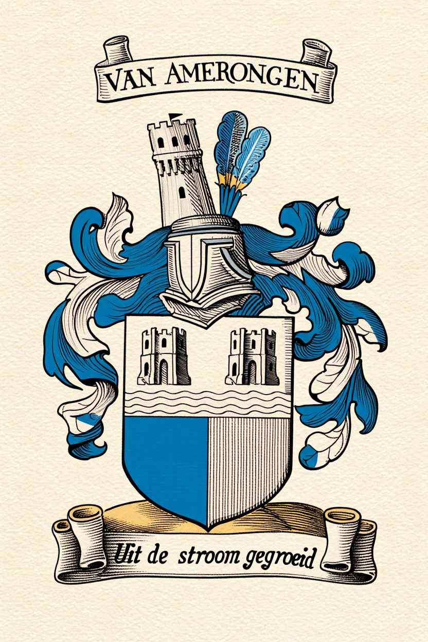 Familiewapen van de achternaam VAN AMERONGEN
