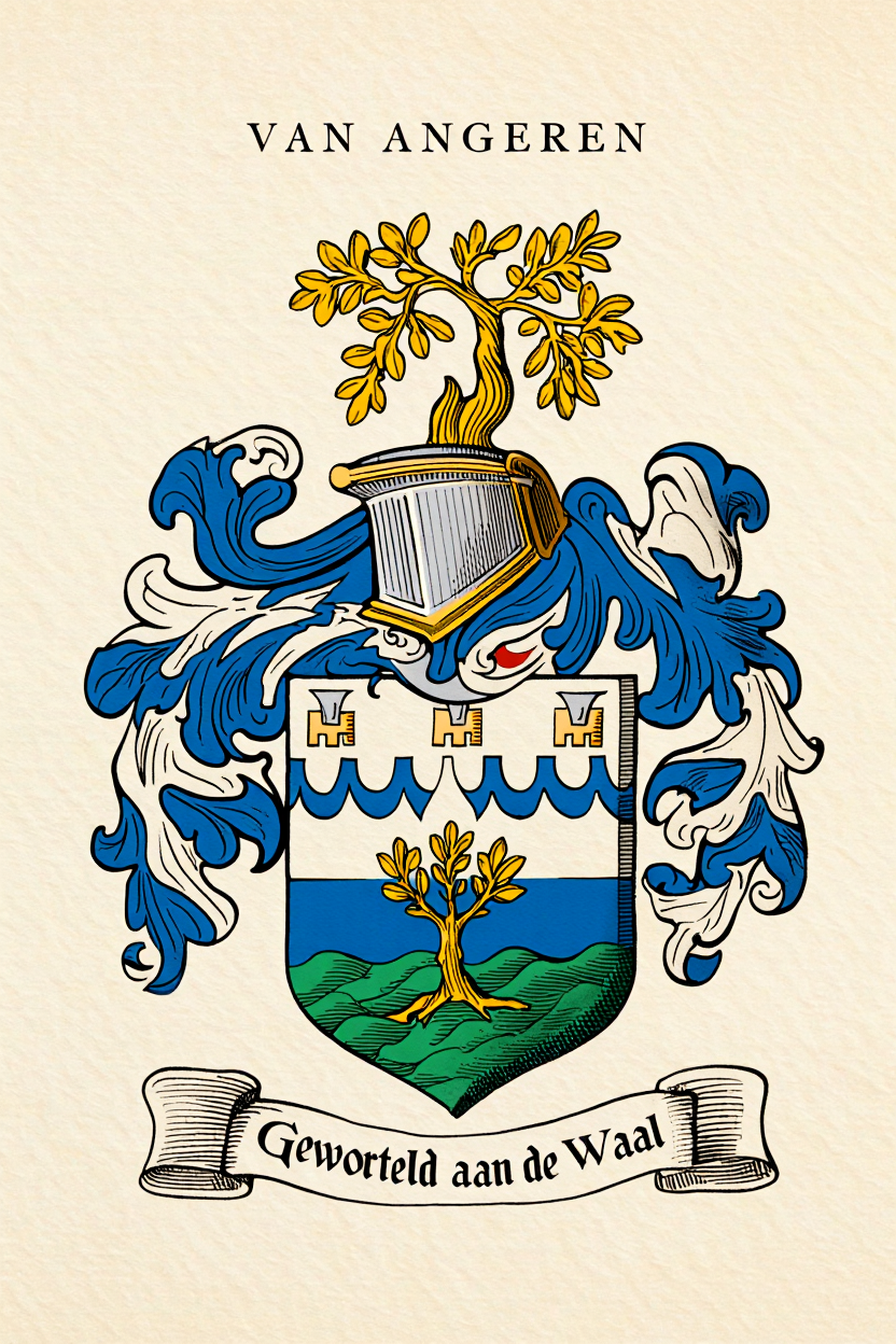 Familiewapen van de achternaam VAN ANGEREN