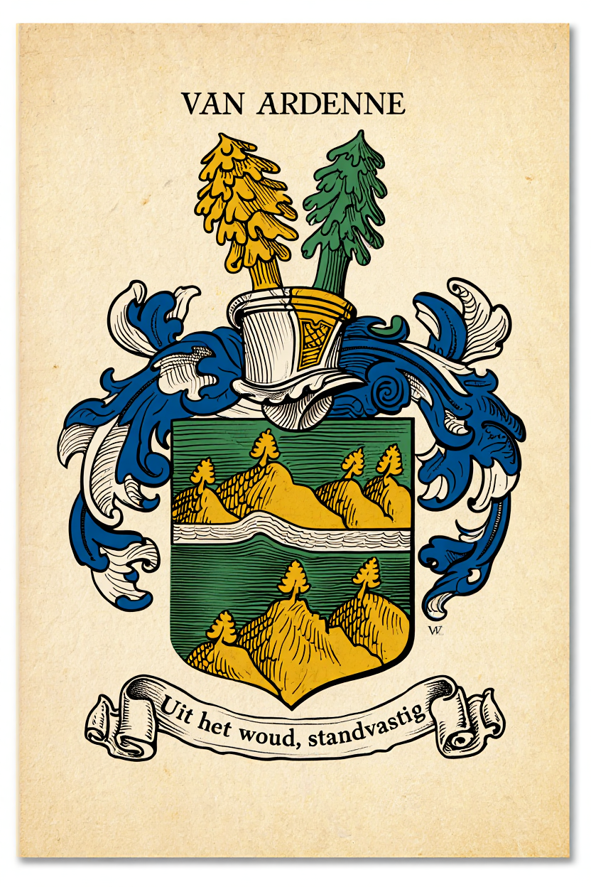 Familiewapen van de achternaam VAN ARDENNE