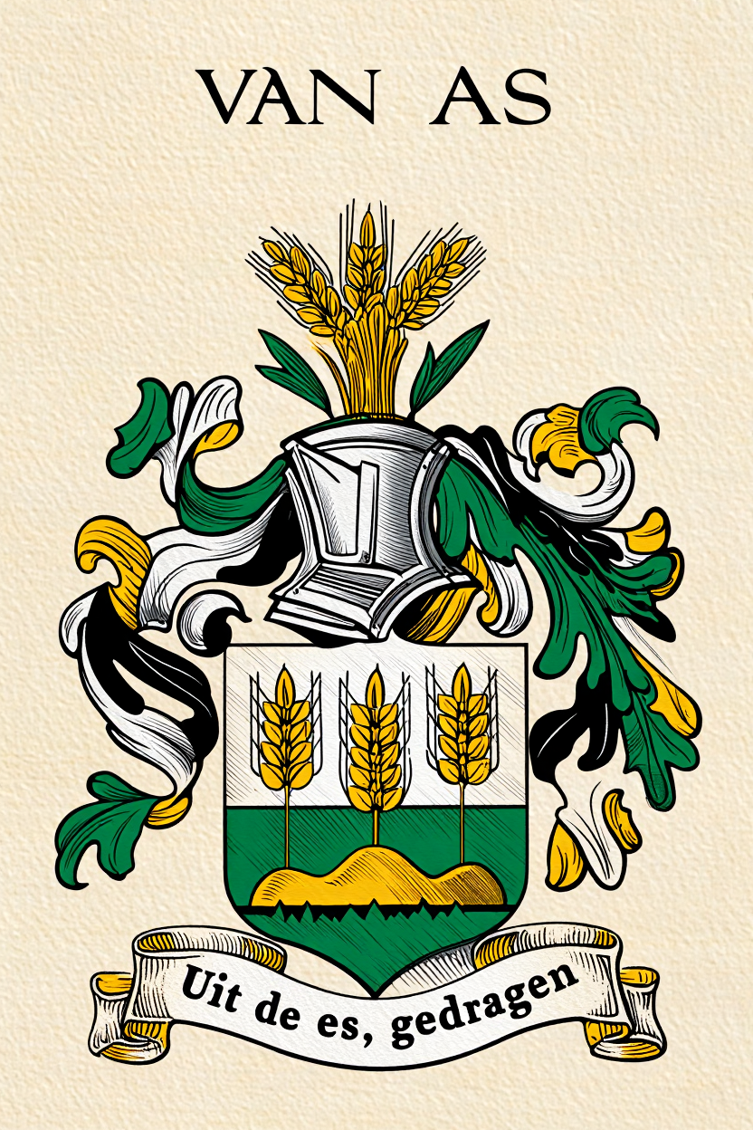 Familiewapen van de achternaam VAN AS