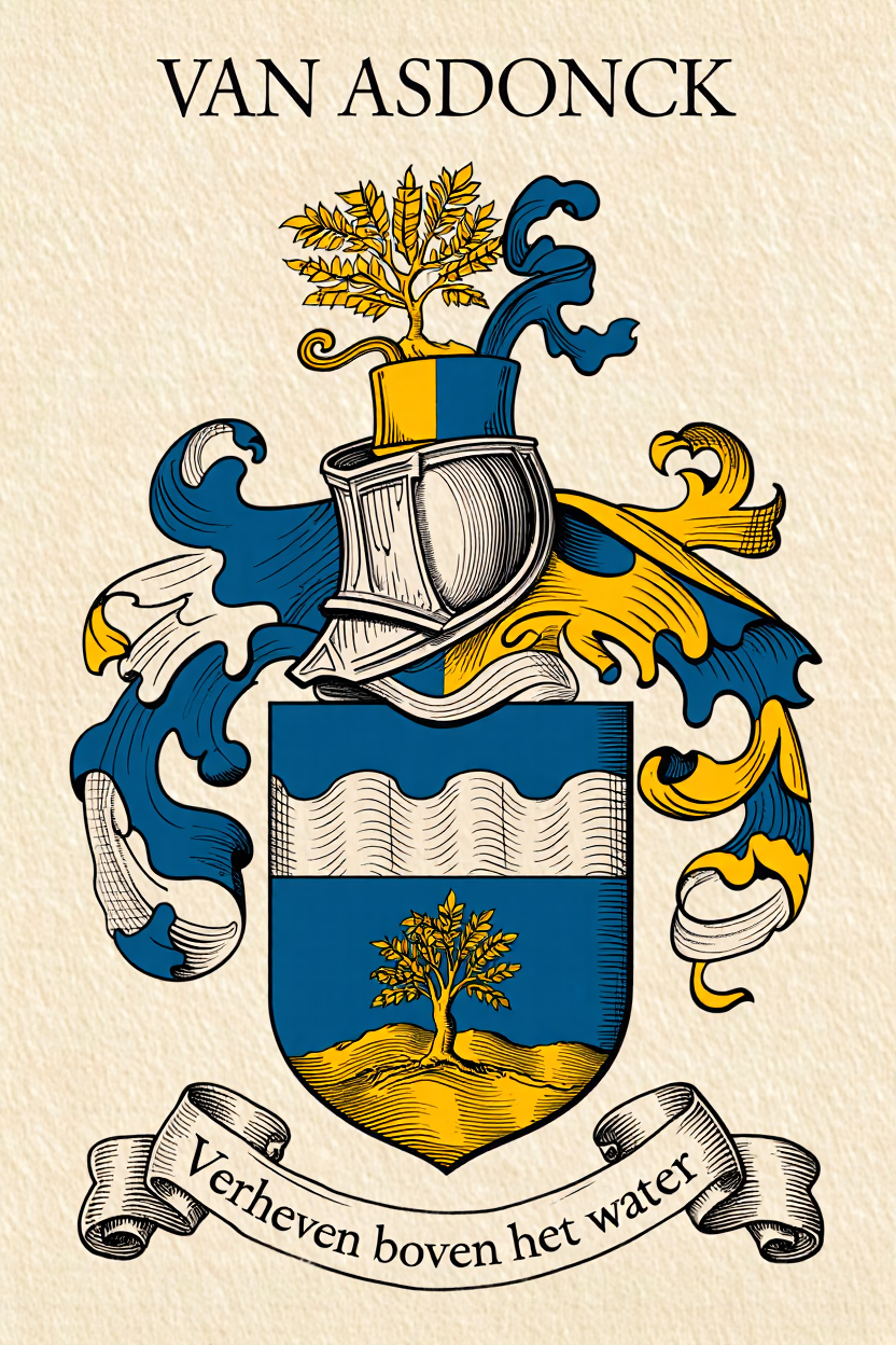 Familiewapen van de achternaam VAN ASDONCK