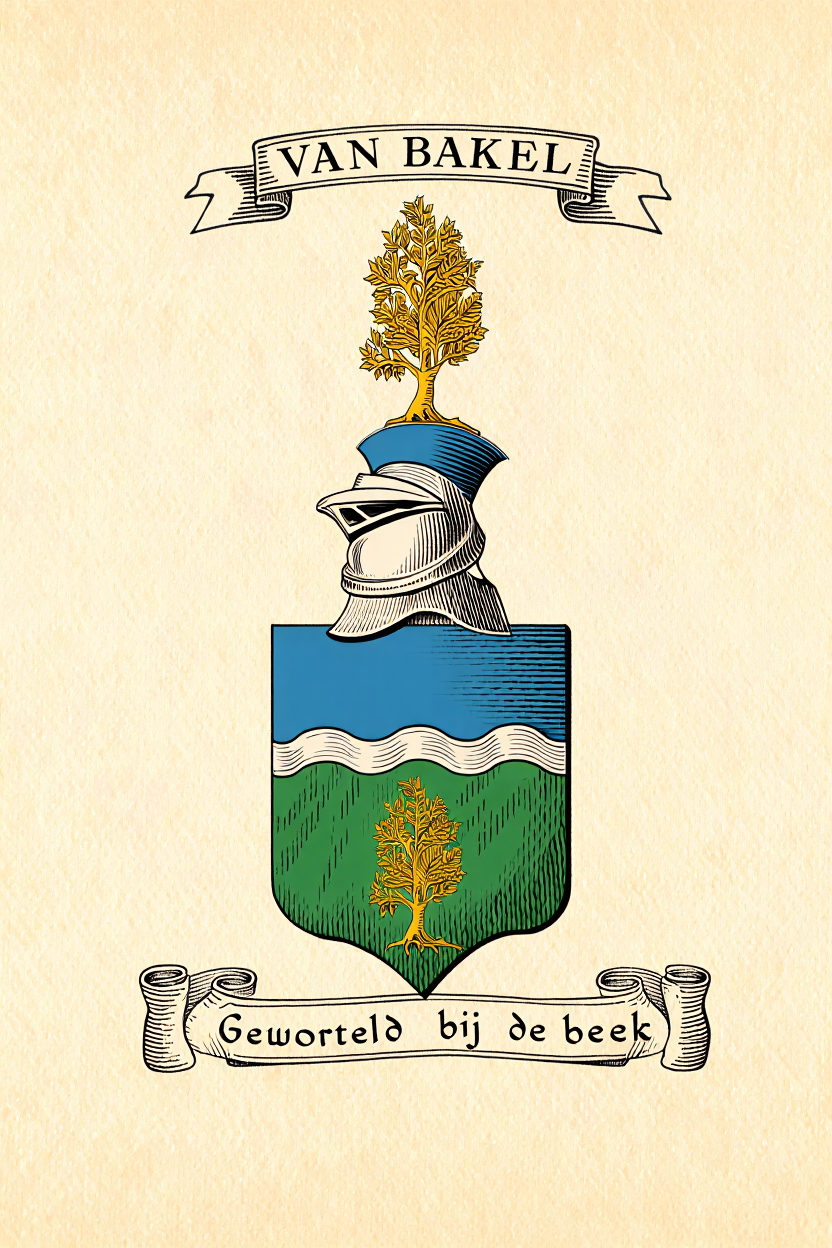 Familiewapen van de achternaam VAN BAKEL
