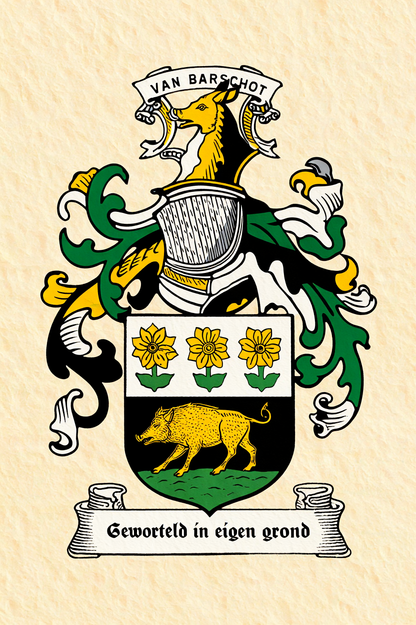 Familiewapen van de achternaam VAN BARSCHOT