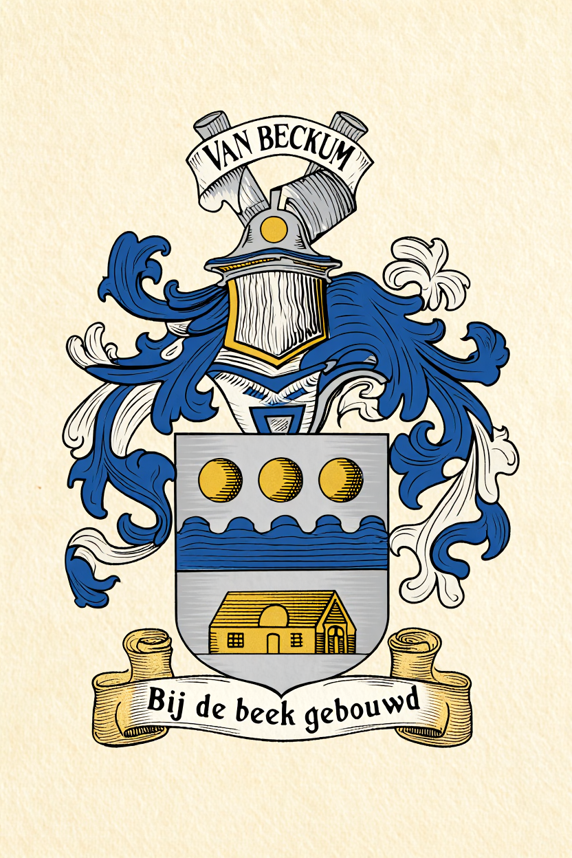Familiewapen van de achternaam VAN BECKUM (vergrendeld)