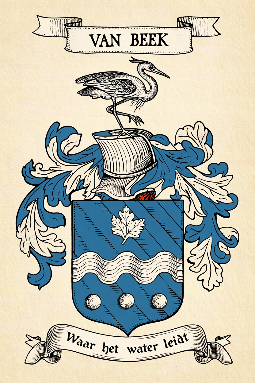 Familiewapen van de achternaam VAN BEEK