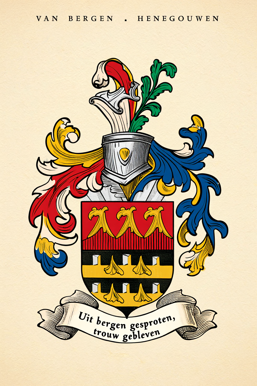 Familiewapen van de achternaam VAN BERGEN HENEGOUWEN