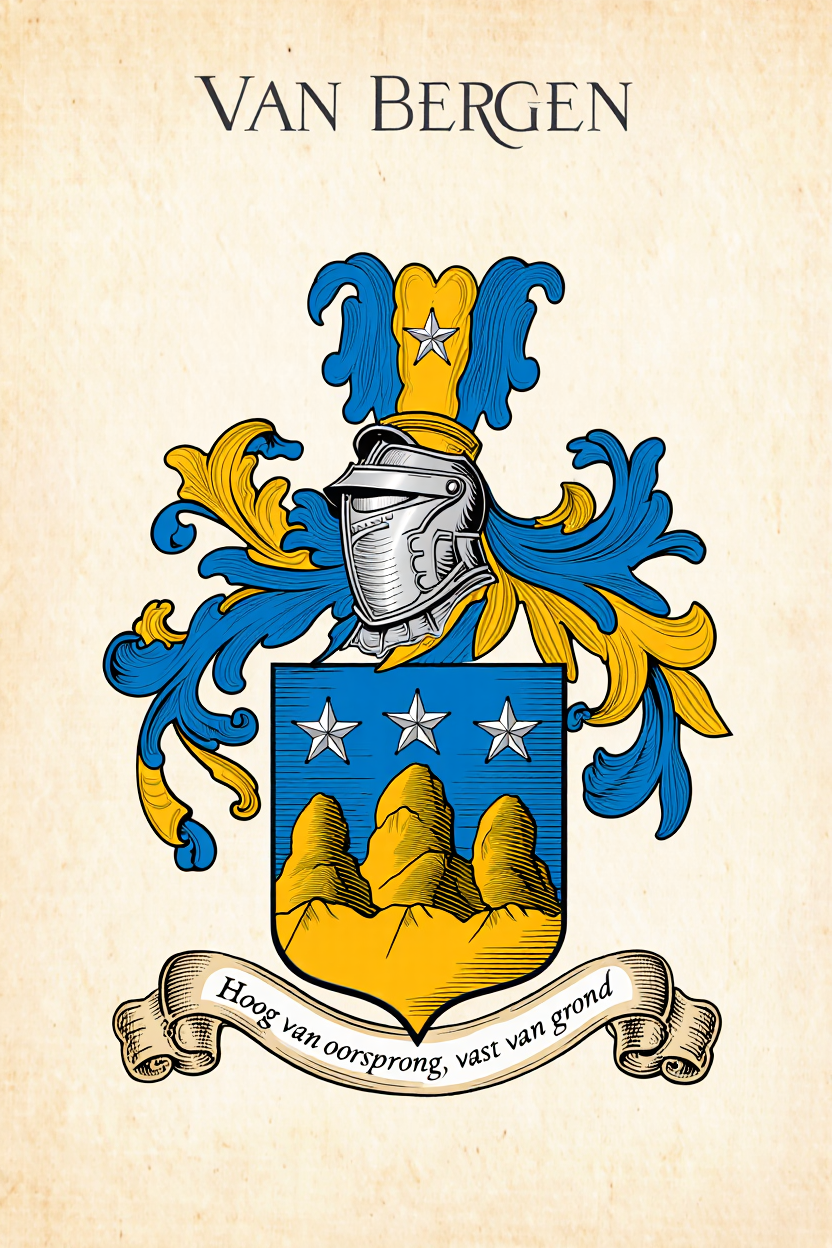 Familiewapen van de achternaam VAN BERGEN
