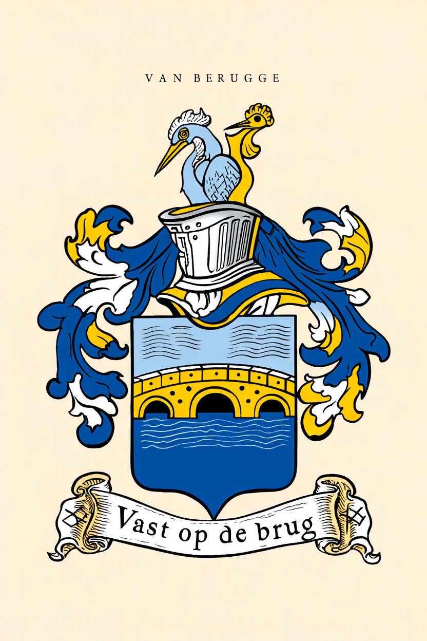 Familiewapen van de achternaam VAN BERUGGE (vergrendeld)