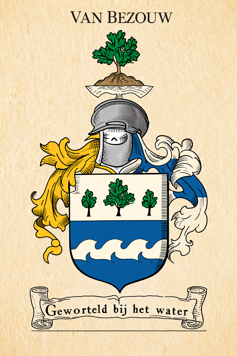 Familiewapen van de achternaam VAN BEZOUW