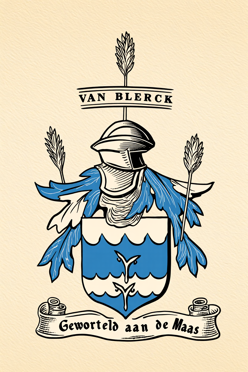Familiewapen van de achternaam VAN BLERCK (vergrendeld)