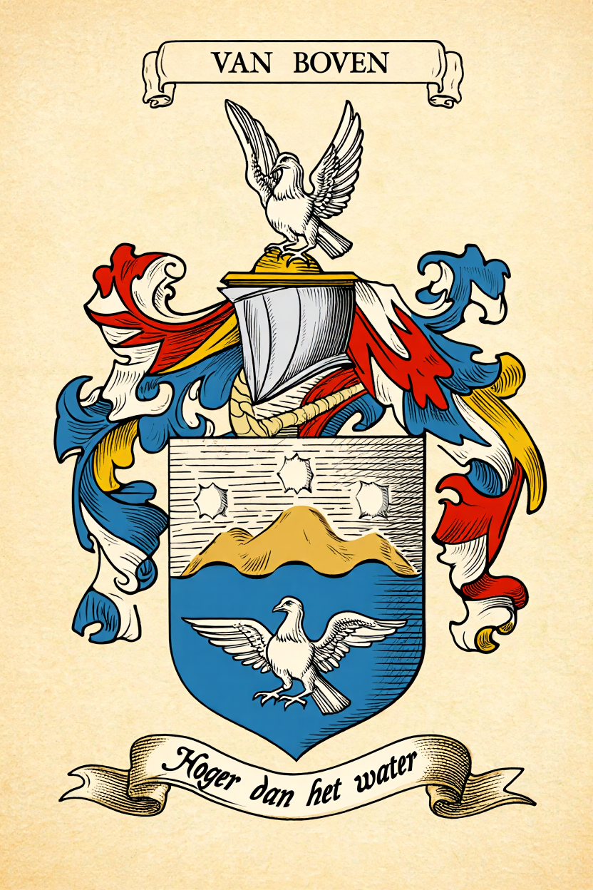 Familiewapen van de achternaam VAN BOVEN