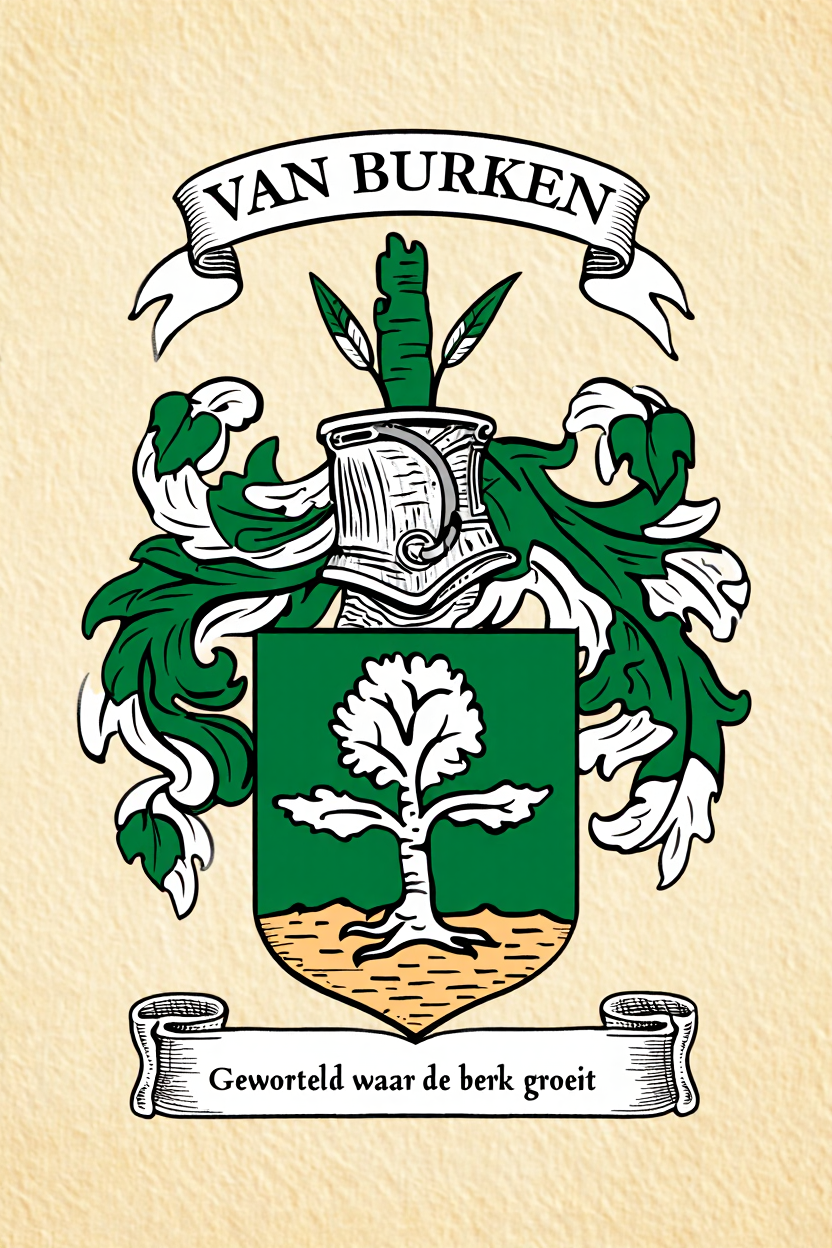 Familiewapen van de achternaam VAN BURKEN
