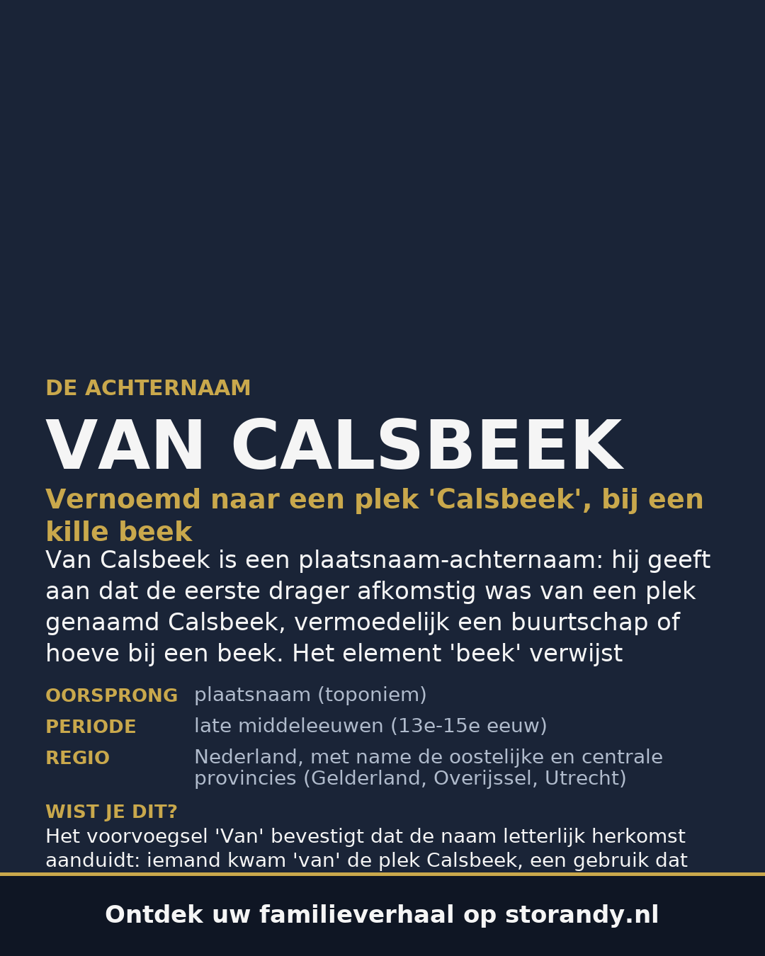 Familiewapen van de achternaam VAN CALSBEEK