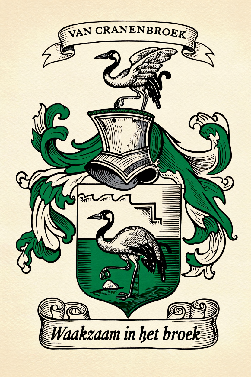Familiewapen van de achternaam VAN CRANENBROEK