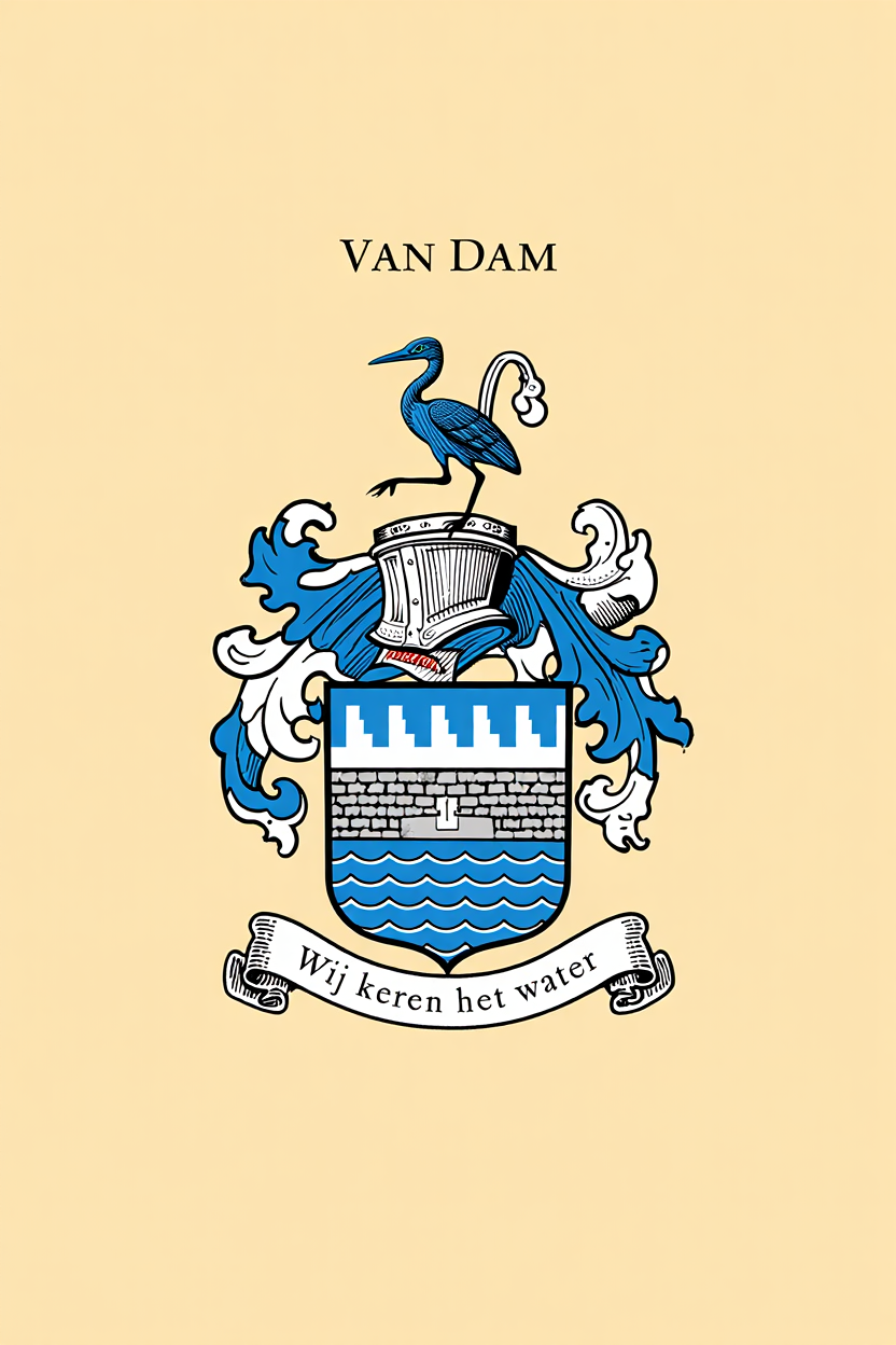 Familiewapen van de achternaam VAN DAM