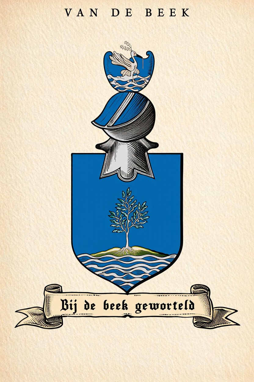 Familiewapen van de achternaam VAN DE BEEK