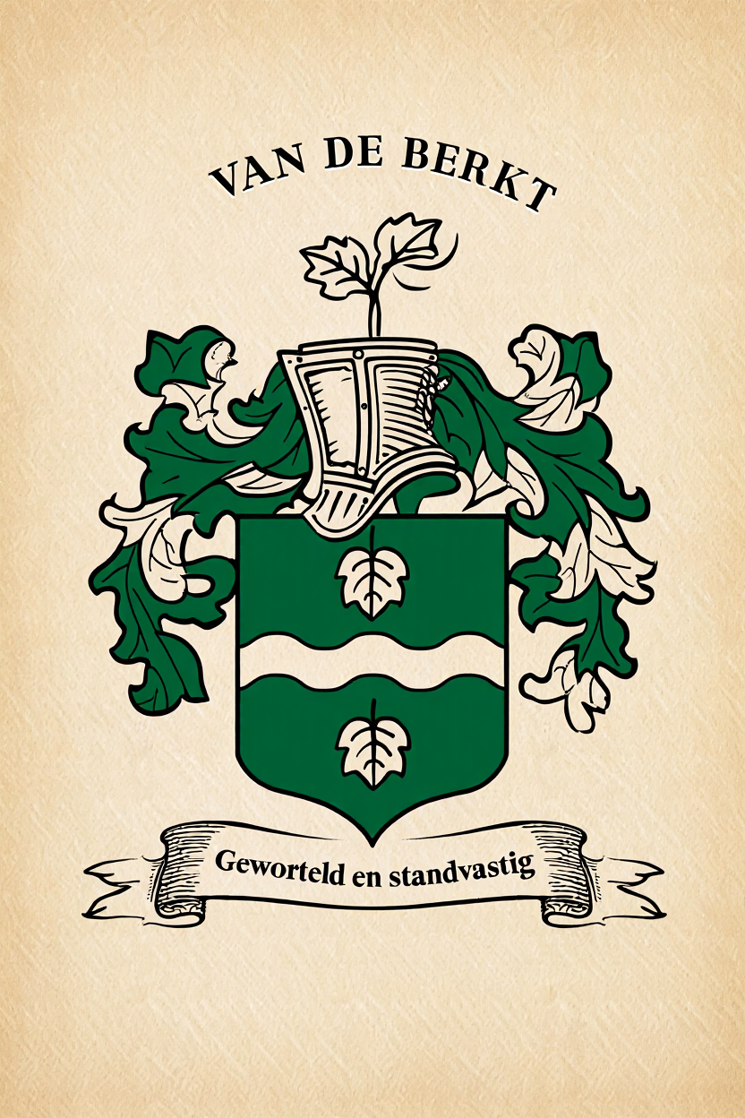Familiewapen van de achternaam VAN DE BERKT
