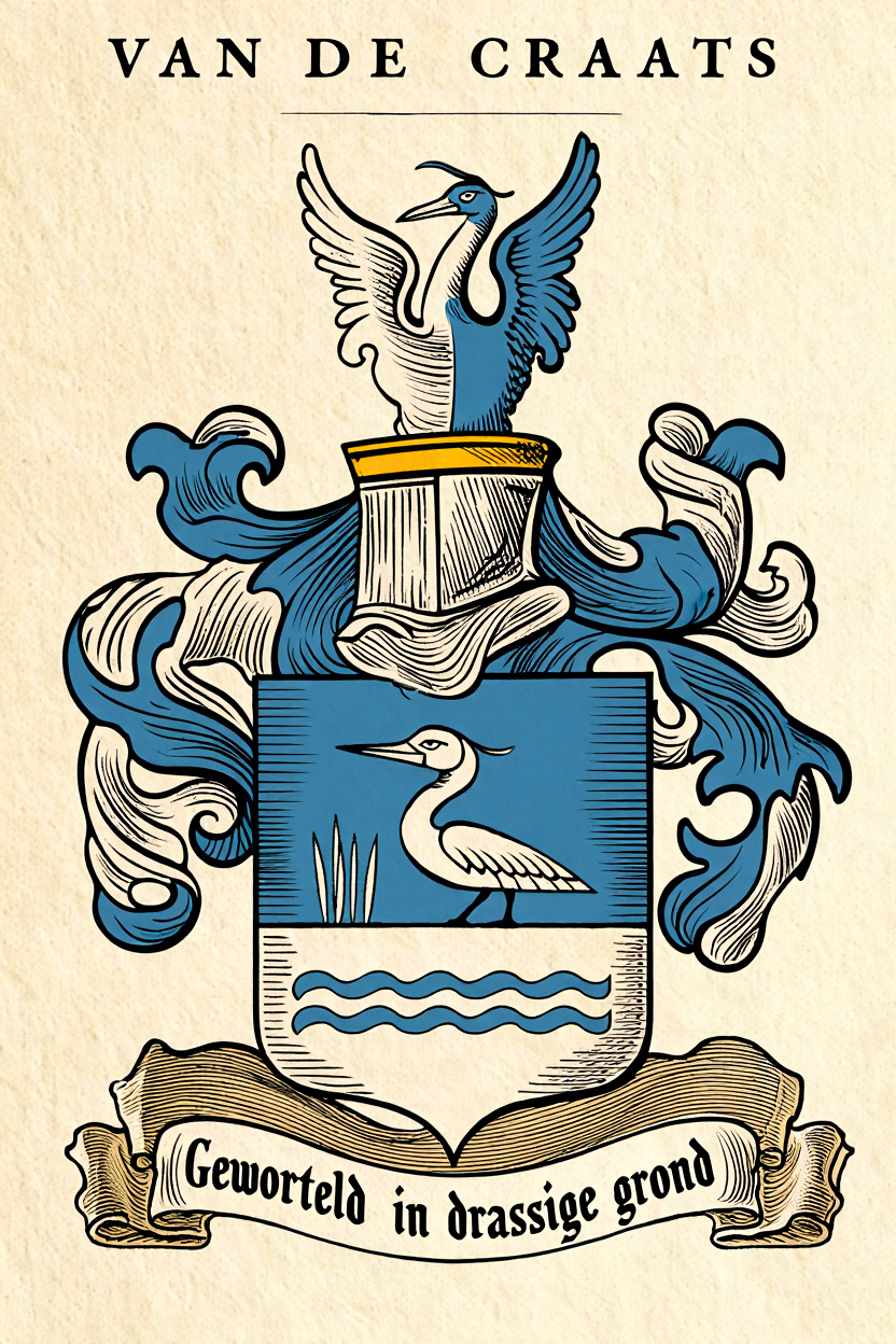 Familiewapen van de achternaam VAN DE CRAATS