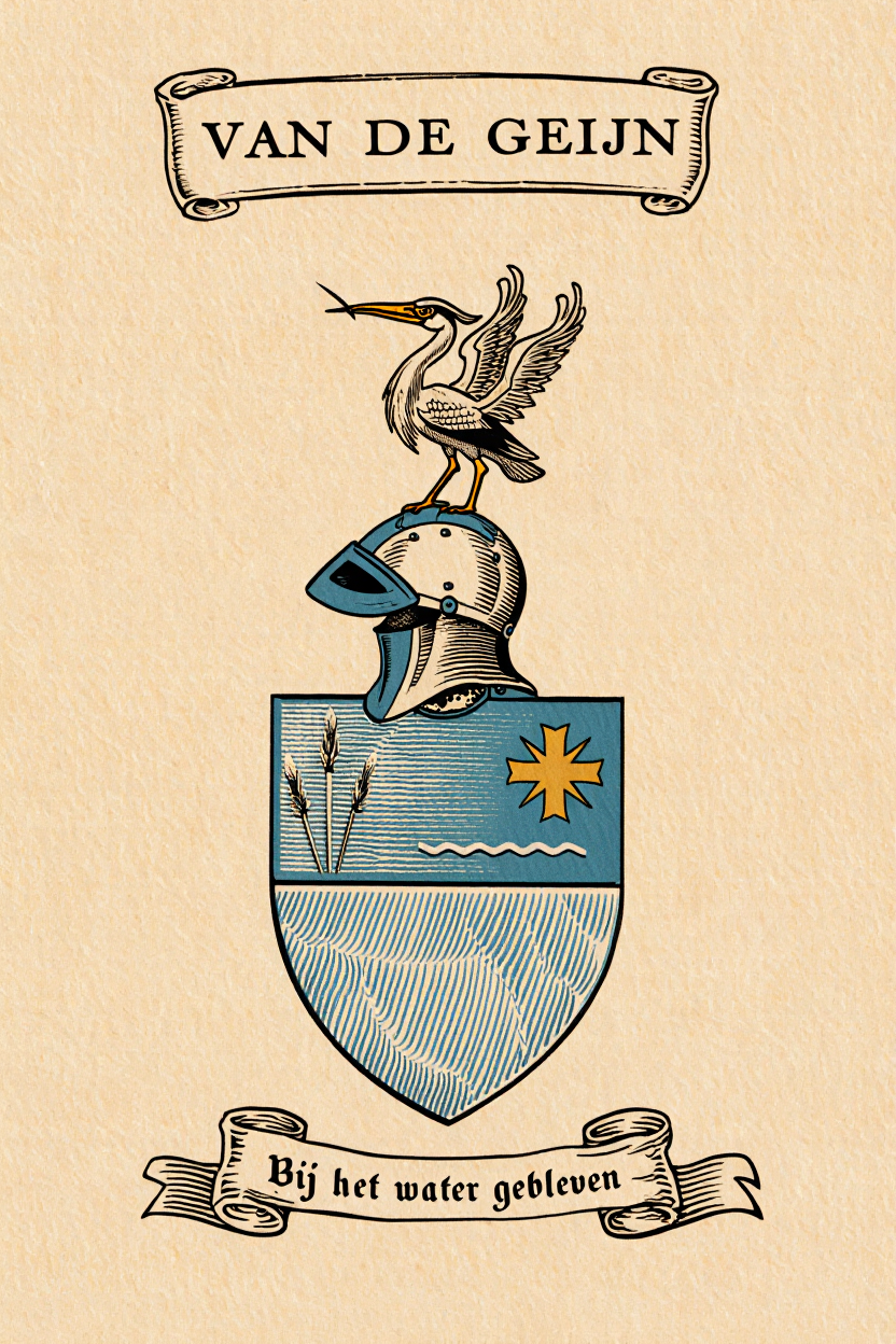 Familiewapen van de achternaam VAN DE GEIJN