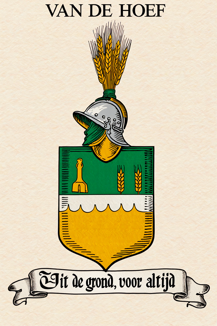 Familiewapen van de achternaam VAN DE HOEF