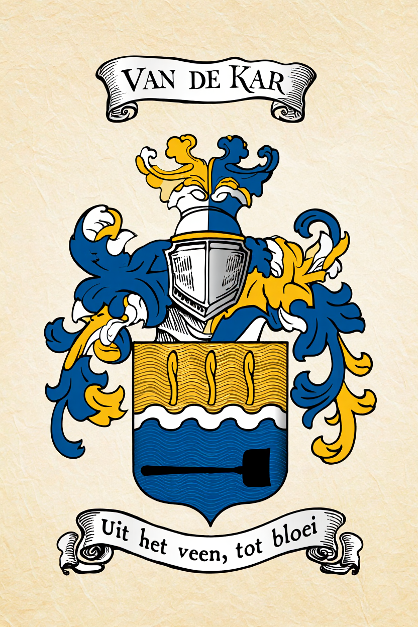 Familiewapen van de achternaam VAN DE KAR