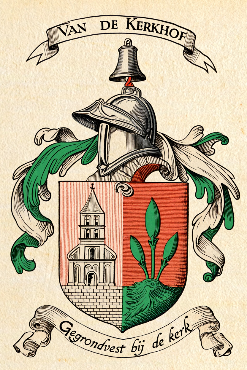 Familiewapen van de achternaam VAN DE KERKHOF