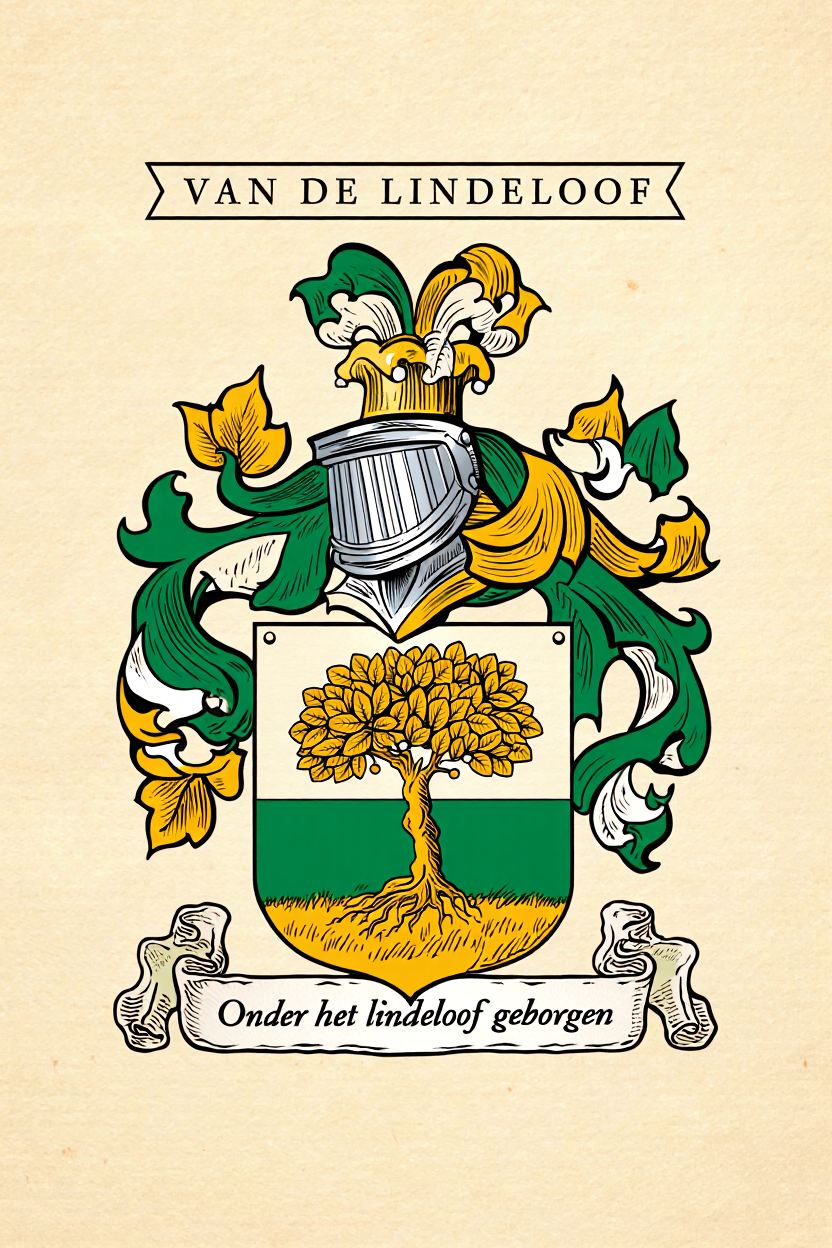 Familiewapen van de achternaam VAN DE LINDELOOF