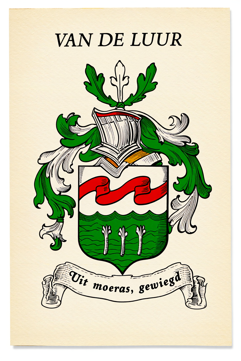 Familiewapen van de achternaam VAN DE LUUR (vergrendeld)